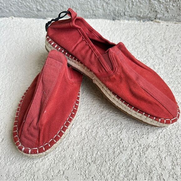 NWT Zara rustic orange canvas espadrilles Sz 7 - Picture 1 of 10